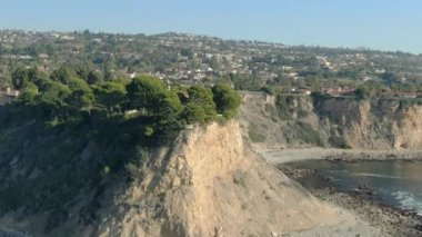 Kaliforniya sahil şeridi Palos Verdes Resort Point Yörüngesi 'nin Havadan Çekimi