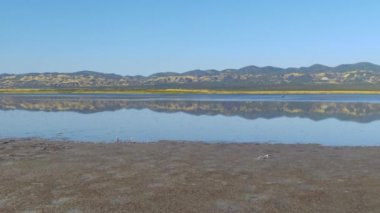 Carrizo Plain Ulusal Anıtı ABD Soda Gölü İstikrarlı Atış Dolly İleri