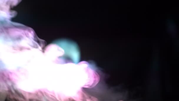 Imagens Close Smoke Loop Pink — Vídeo de Stock