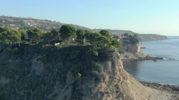 Colpo Aereo Della Costa Californiana Palos Verdes Resort Point Orbit — Video Stock