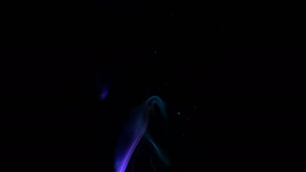 Nahaufnahmen Von Smoke Loop Purple Aurora Spotlight — Stockvideo