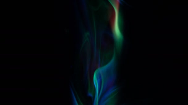 Nahaufnahmen Von Smoke Loop Magical Color Spotlight — Stockvideo