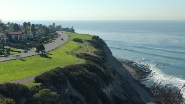 パロヴェルデス海岸線の空中撮影 California Orbit Right — ストック動画