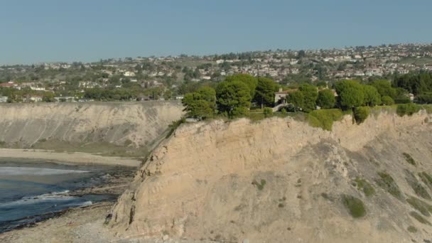 Aerial Shot California Coastline Palos Verdes Resort Point Orbit Left — Vídeo de stock