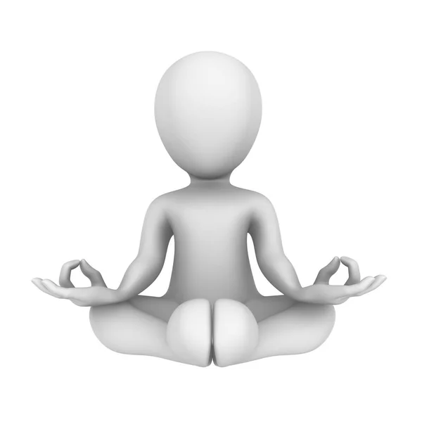 3D adam lotus poz. 3D çizim.