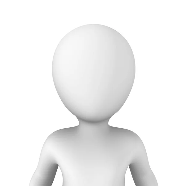 Beyaz arka plan üzerinde izole 3d avatar yüz.