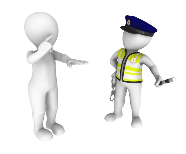 Policeman Drunk Driver Sobriety Test — Stock Photo, Image