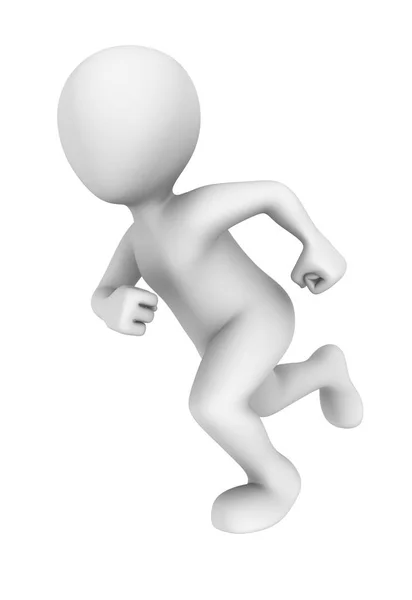 Running White Man Illustration — Stock Photo, Image