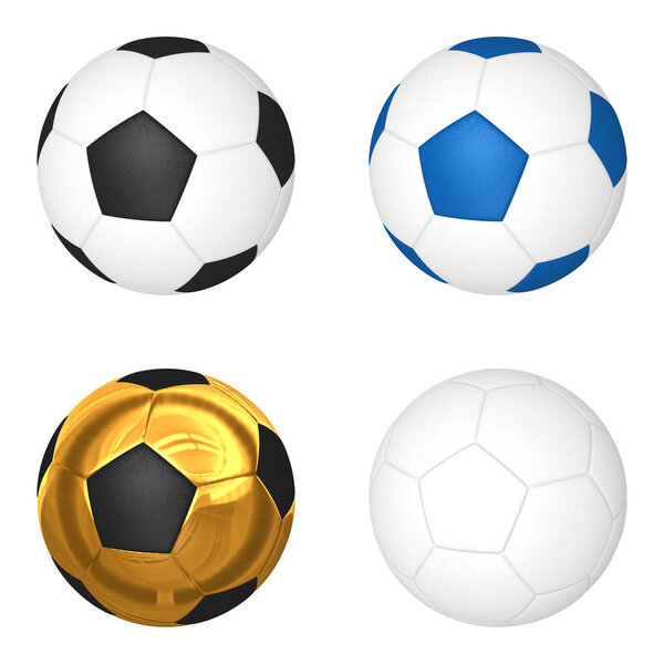 3d soccerball. 3d illustration