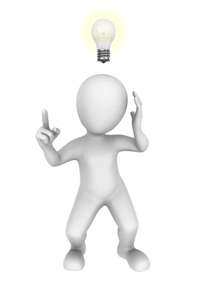 Man Idea Bulb Illustration Stock Photo