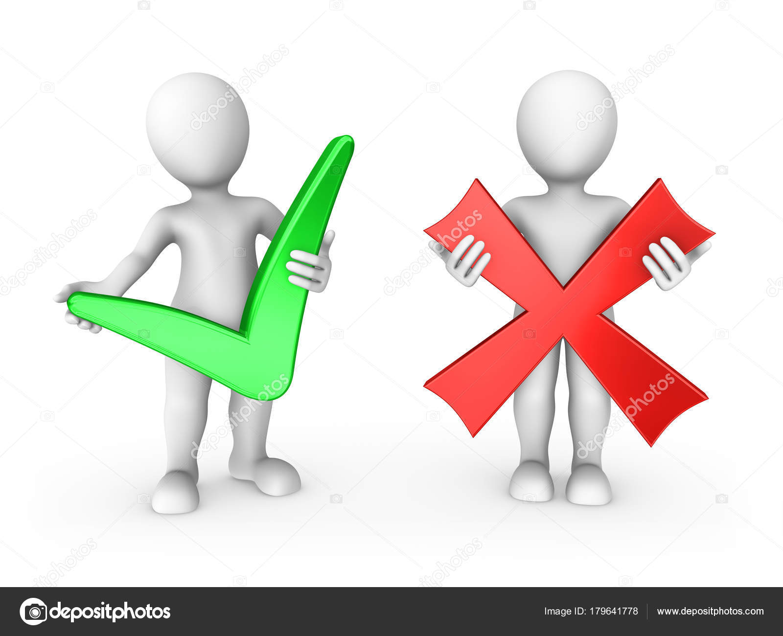 Simbolos positivos y negativos Gente Pequeña Con