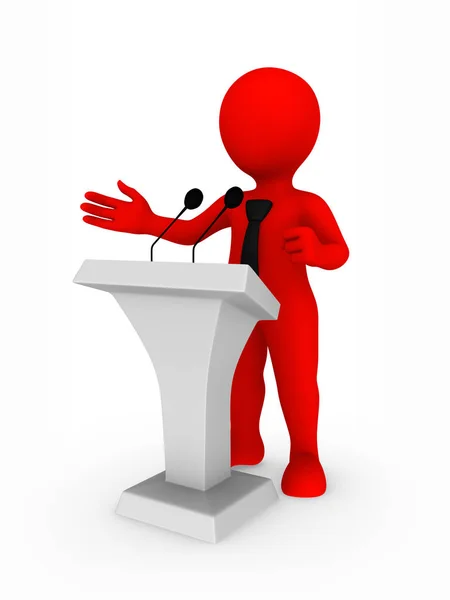 3d işadamı tribün konuşma