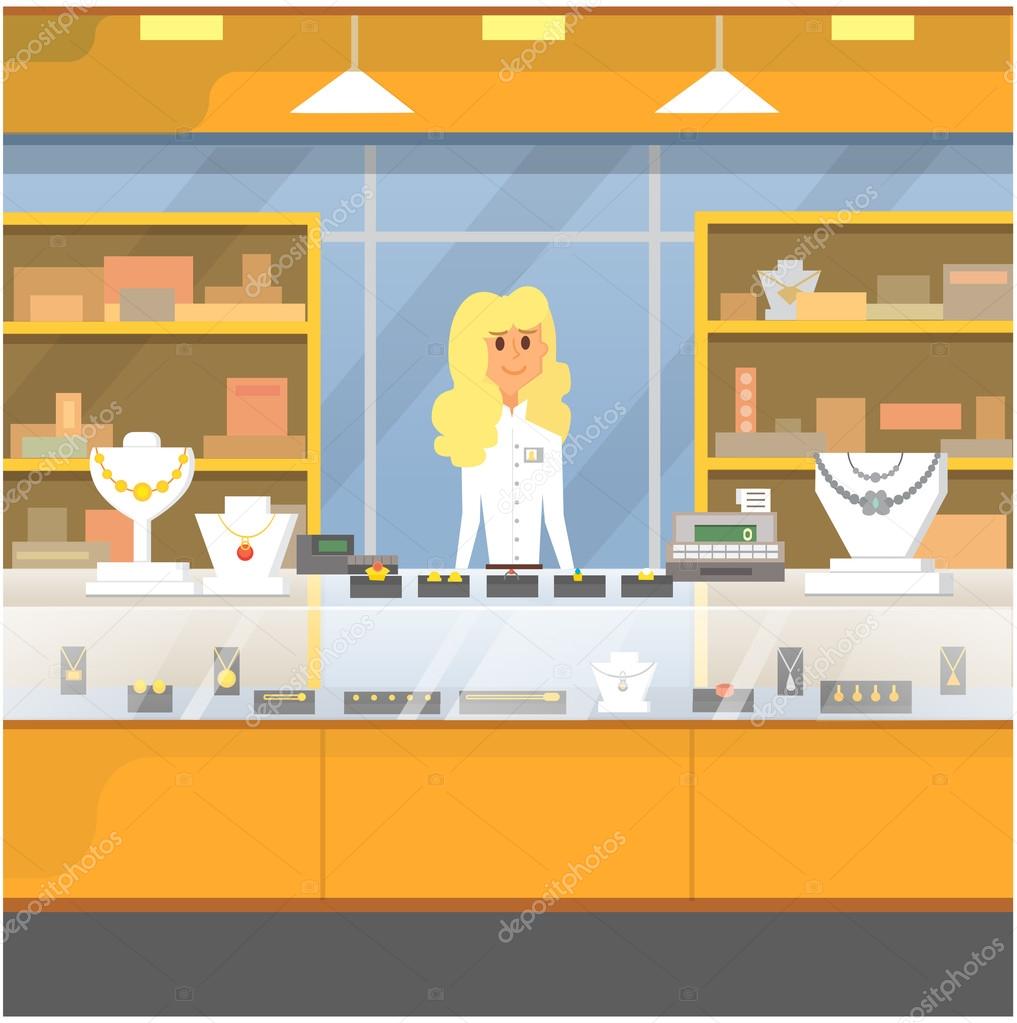 Shopping Center, jewelry store vector illustration. Peopple in Shop center buying. Stock Vector Image by © #125761234 Shopping Center, jewelry store vector illustration. Peopple in Shop center buying. Stock Vector Image by © #125761234
