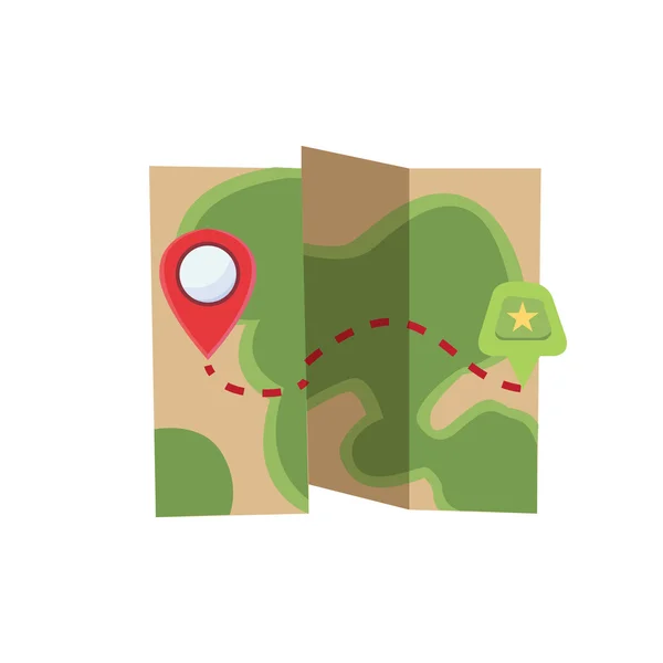 Icono de ubicación de color plano. Mapa ilustración aislado — Vector de stock