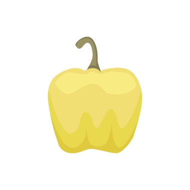 Vektör kümesi renkli sarı yeşil turuncu ve kırmızı tatlı Bulgar biber, kırmızı biber izole