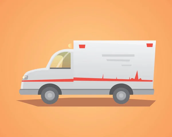 Ambulance auto platte ontwerp vectorillustratie. — Stockvector