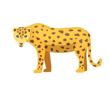 Jaguar kedi panther illüstrasyon karikatür