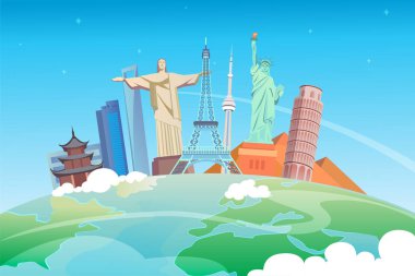 Seyahat Dünya için. Yola gidiyoruz. Turizm. Dünya üzerinde yerler.