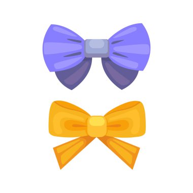 Çizgi film sevimli Hediyelik şeritler ile yay. renkli kelebek kravat