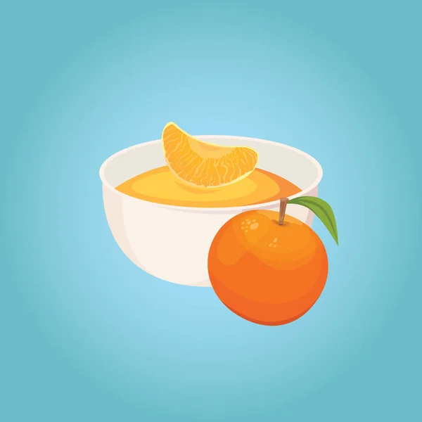 Βιολογική Μαρμελάδα φρούτων και smoothie εικονογράφηση διάνυσμα. — Διανυσματικό Αρχείο