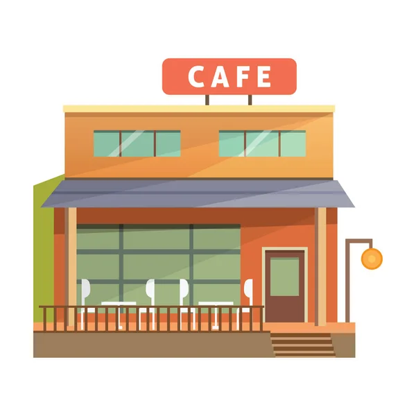 Vektor Illustration Design von Café und Bar isolierte Illustration — Stockvektor