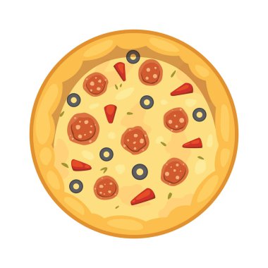 popüler pizza. İtalyan aşçı ve pizza teslimat.