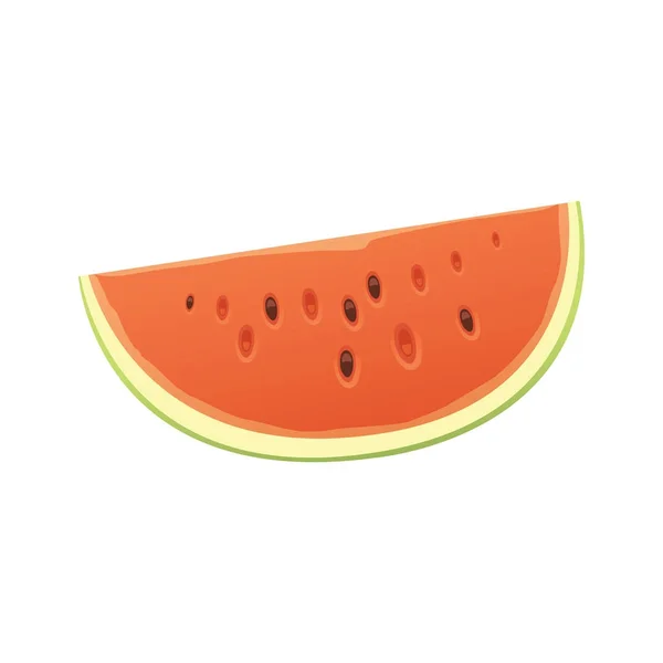 Fresh and juicy red watermelon and slices. Eat tropical fruits watermelons — Stock Vector