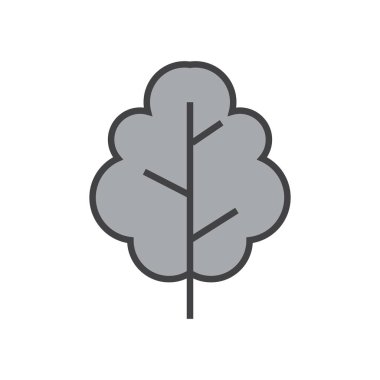 vektör çizim satırı ağaç. Orman yaratıcı simgesi