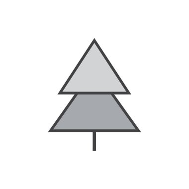 vektör çizim satırı ağaç. Orman yaratıcı simgesi