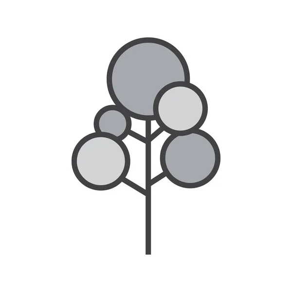 Illustration vectorielle de la ligne Tree. Forêt icône créative — Image vectorielle