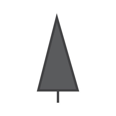 vektör çizim satırı ağaç. Orman yaratıcı simgesi