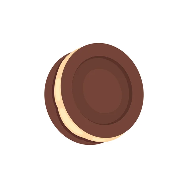 Freshly baked choco cookie icon — Stock Vector