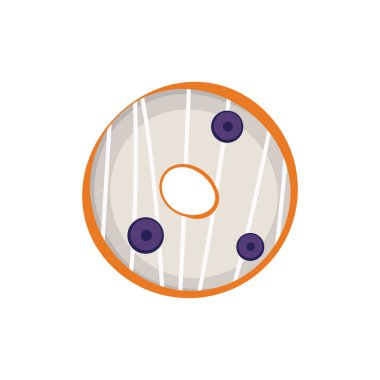 Catoon çörek sır vektör illüstrasyon izole ile.