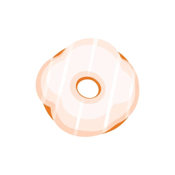 Catoon donut med glasyr vektorillustration isolerade. — Stock vektor