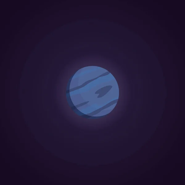 Neptuno planeta vector Ilustración aislado en estilo de dibujos animados . — Vector de stock