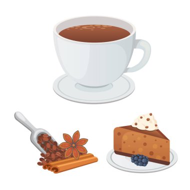 Karikatür tarzı sıcak kahve ile plastik kahve fincanı