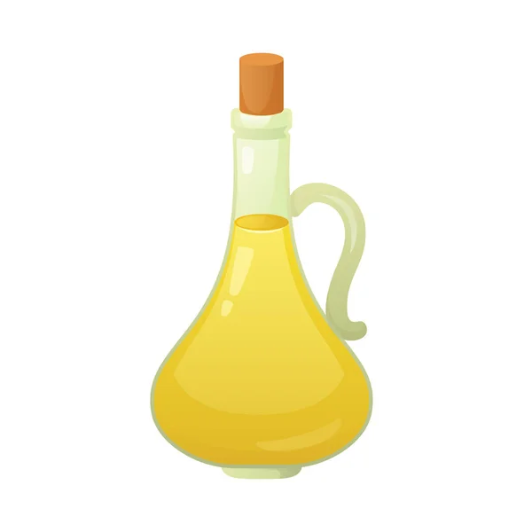 Aceite de oliva botella vector ilustración en estilo de dibujos animados . — Vector de stock