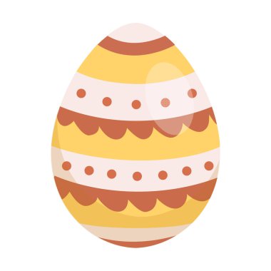 Paskalya yumurtaları, vektör illüstrasyon izole karikatür tarzında.