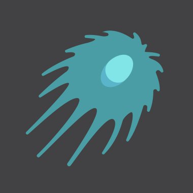 posta vektör çizim. Bakteri ve mikro-organizma çizgi film tarzı.