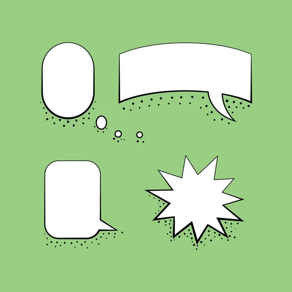 Set speech bubble design template. Vector illustration in retro style. — Stock Vector