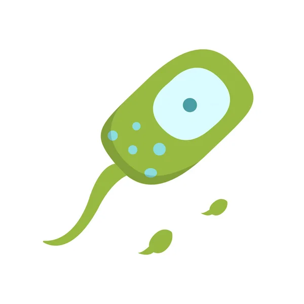 Illustration vectorielle viruse. Bactéries et micro-organismes en forme de dessin animé . — Image vectorielle