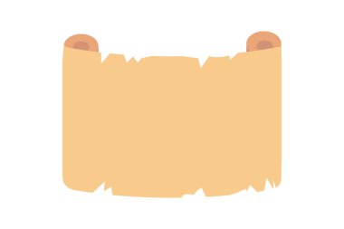 Eski kağıt kaydırma vektör çizim. Retro belge el yazısı ile boşaltmak.