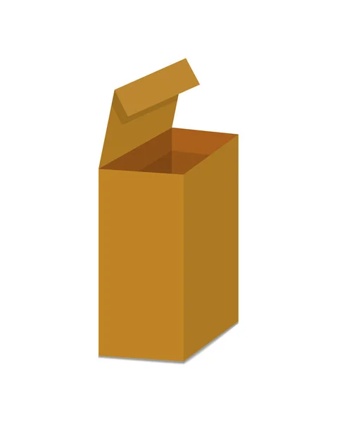 Carton box. Delivery packaging vector illustration. — Stock Vector