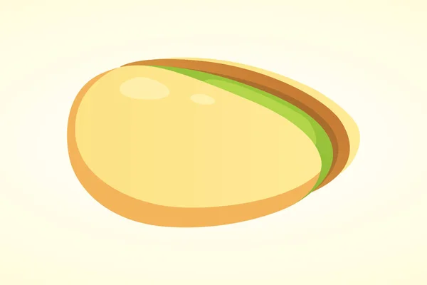 Ilustracja wektorowa orzech pistacjowy w stylu cartoon. Żywności ekologicznej. — Wektor stockowy