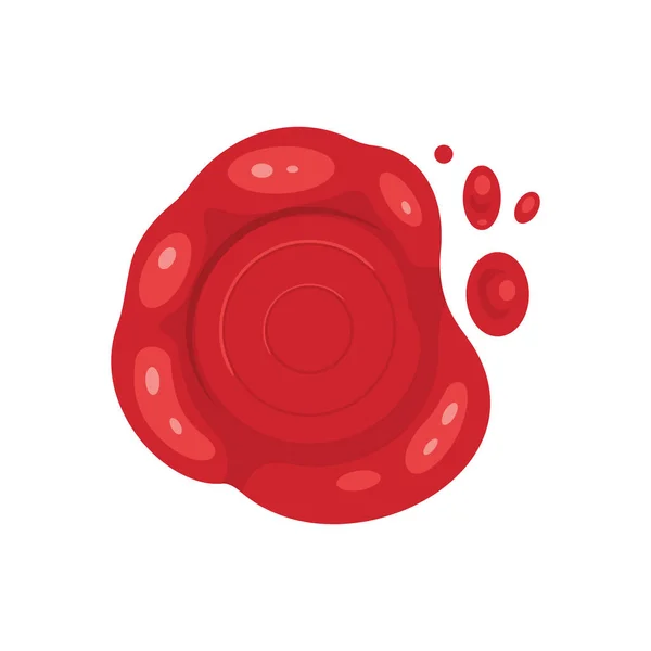 Cartoon 3d czerwone stare znaczki woskowe wektorowe ikony. Puste plomby symbolizują jakość, gwarancję i bezpieczeństwo. Zestaw etykiet uszczelniających. — Wektor stockowy