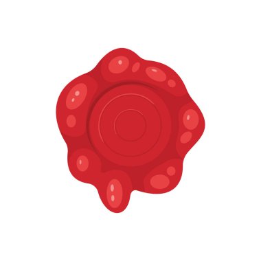 Çizgi film 3 boyutlu kırmızı eski balmumu, vektör simgelerini damgalar. Boş mühürler kalite, garanti ve güvenliğin sembolü. Mühürleme etiketi.
