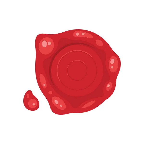 Dibujos animados 3d rojo viejo cera sellos iconos vectoriales. Sellos vacíos símbolo de calidad, garantía y seguridad. Set de etiquetas de sellado . — Vector de stock