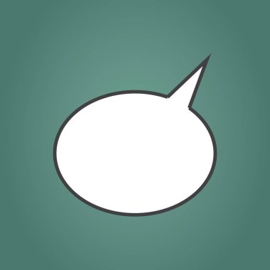 Şirin vektör konuşma balonu izole edilmiş taslak çizimi