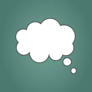 Şirin vektör konuşma balonu izole edilmiş taslak çizimi