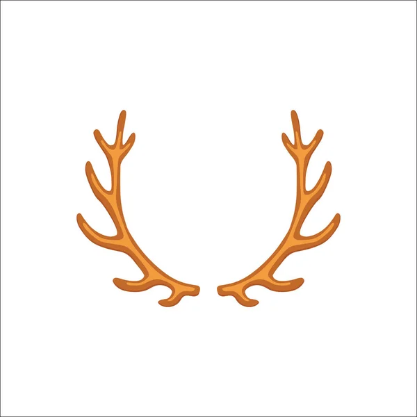 Deer vector horns, deer horny hunting trophy. deers animal horn. — Stock Vector